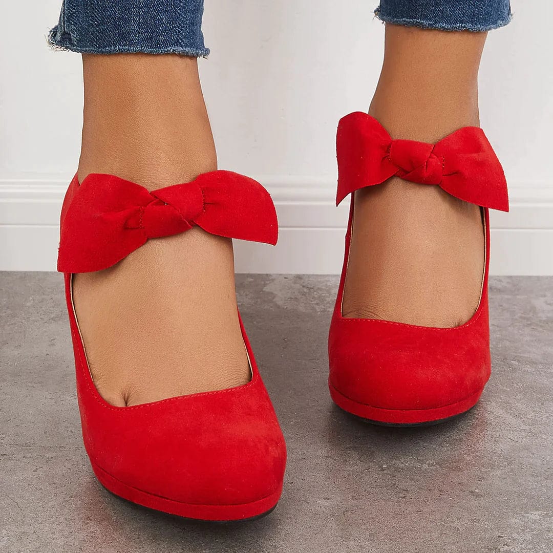 Lively® Vêtements été Rouge / 35 Chaussures à Talon avec Nœud de Cheville | Lively™